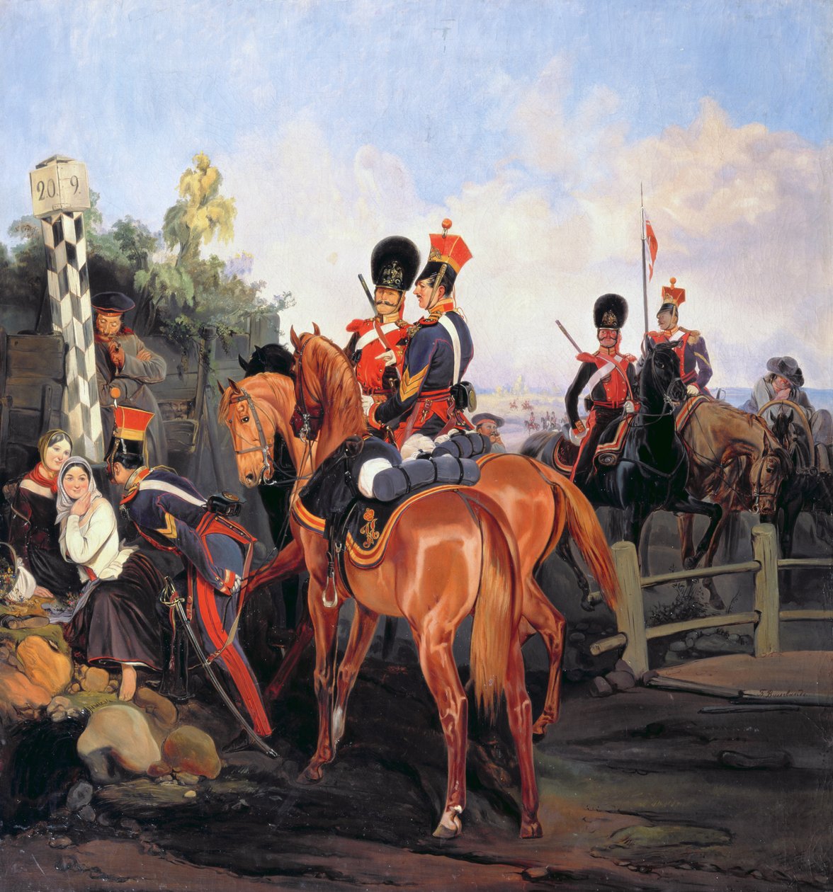 Ved Mile Stone, 1859 av Bogdan Willewalde