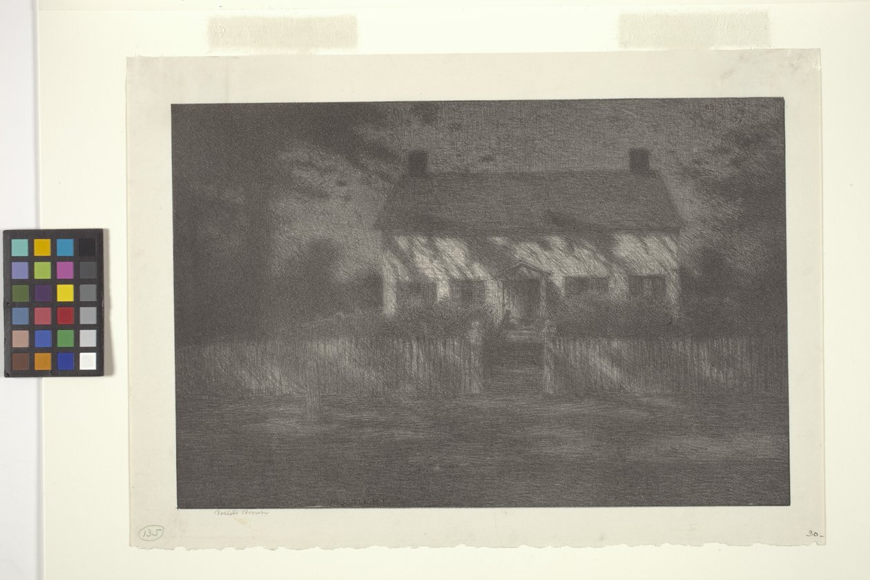 Moonlight (blekk på papir) av Bolton Coit Brown