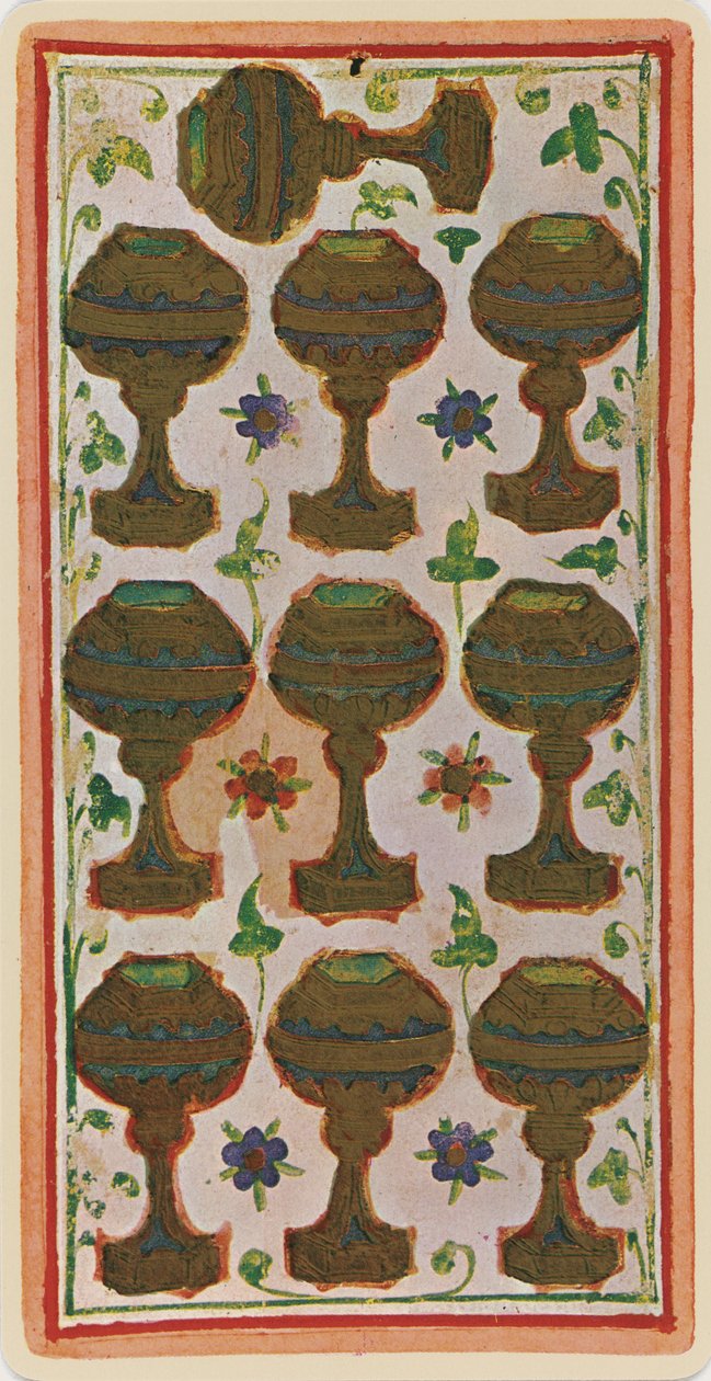 The Ten of Cups, faksimile av et tarotkort fra 