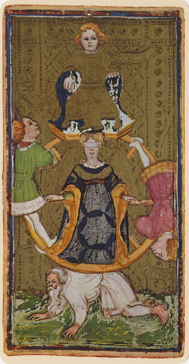 The Wheel of Fortune, faksimile av et tarotkort fra 