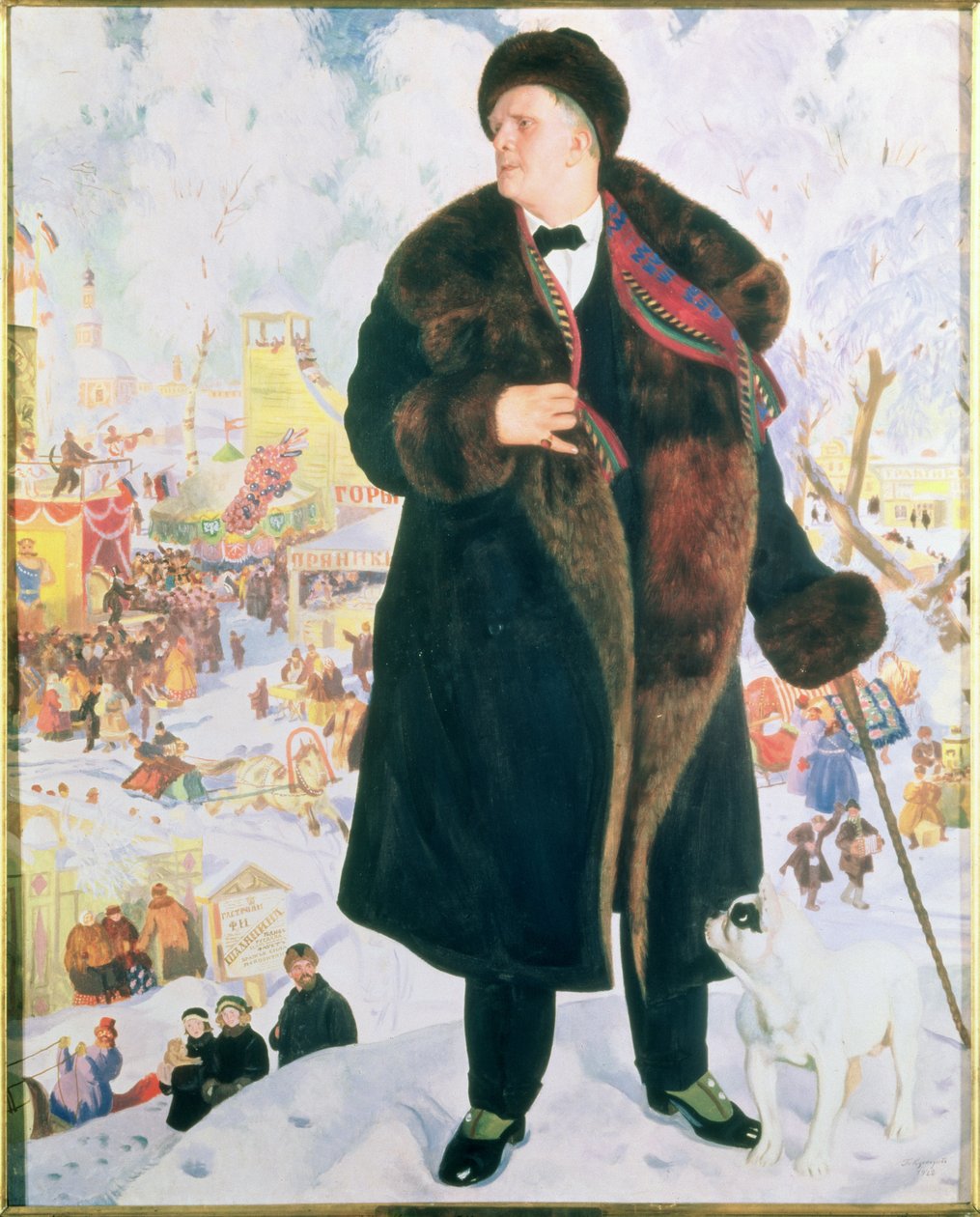 Portrett av Feodor Shaljapin, 1922 av Boris Mikhailovich Kustodiev