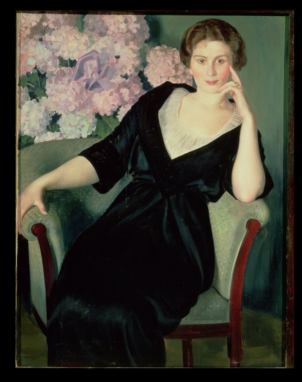 Portrett av Rene Ivanovna Notgaft (f.1880) 1914 av Boris Mikhailovich Kustodiev