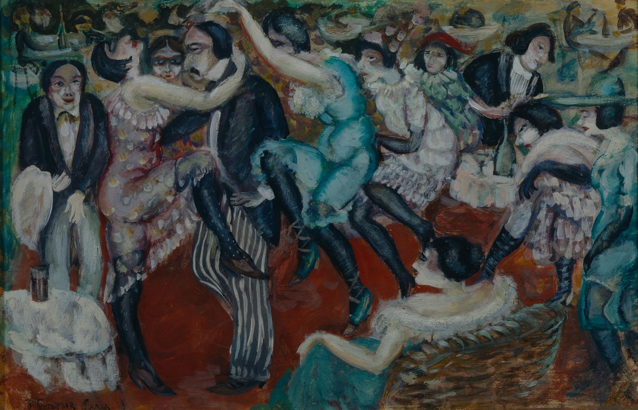 Syngende kafé, 1913 av Boris Dmitrievich Grigoriev