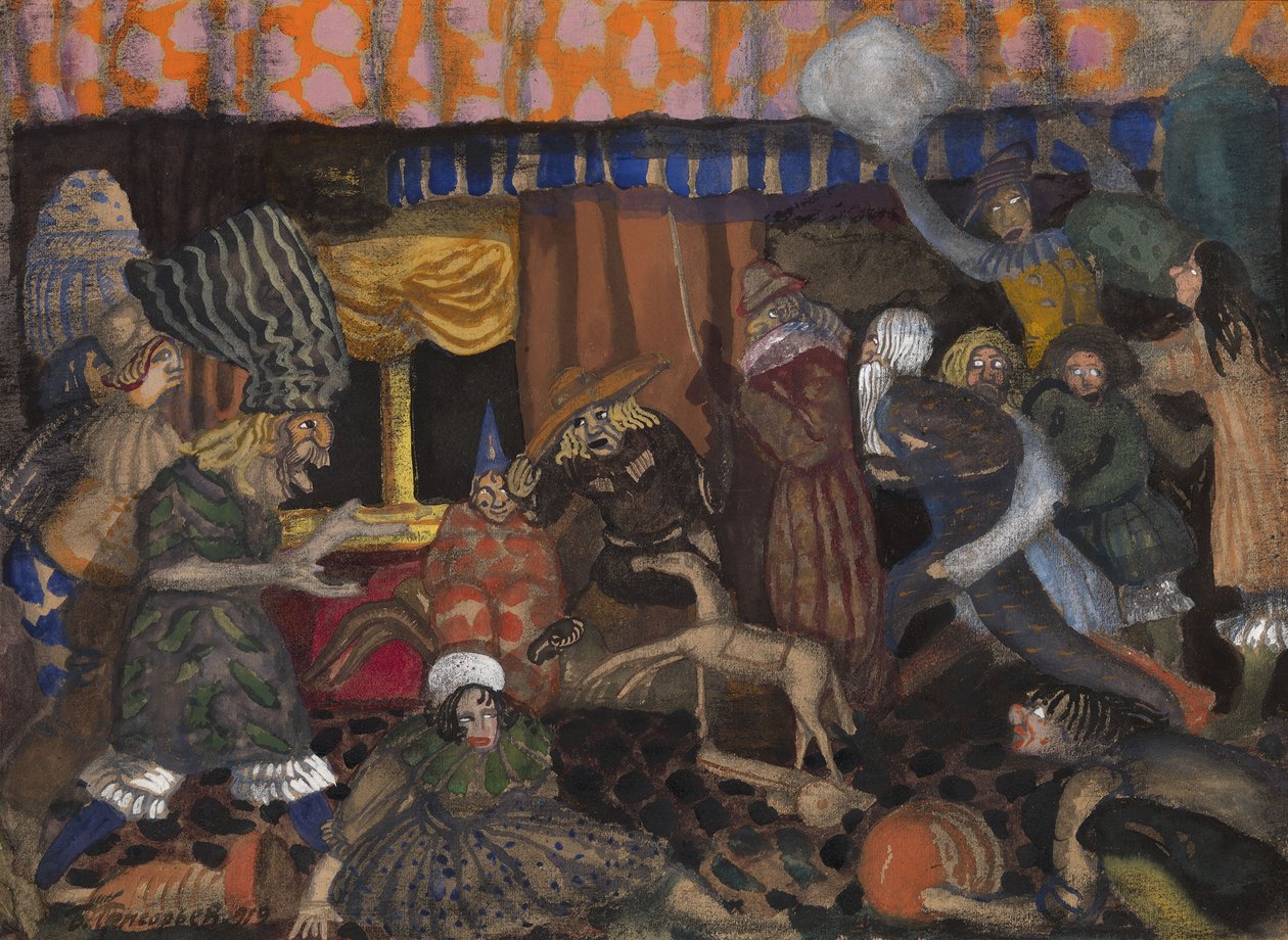Barnas maskerade, 1912 av Boris Dmitrievich Grigoriev