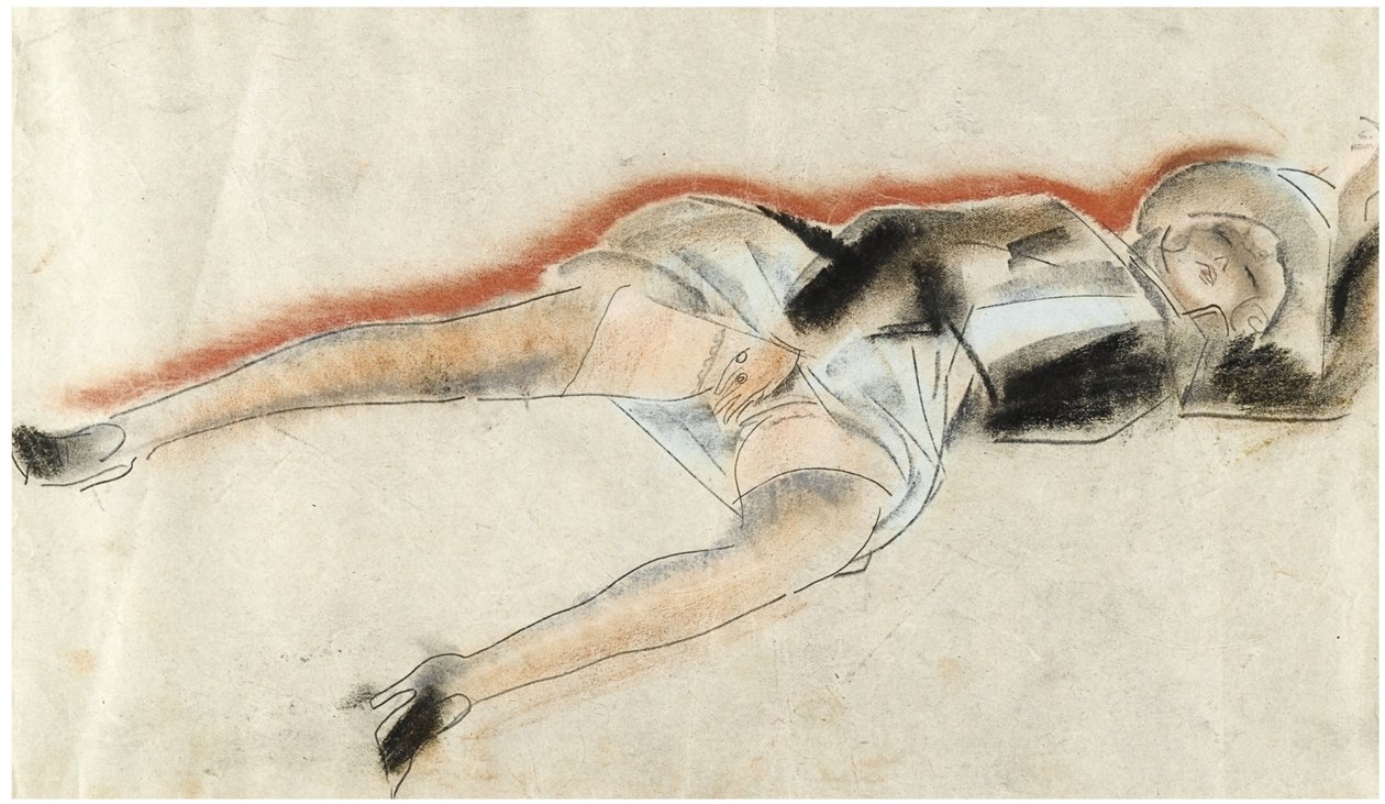 Erotisk tegning av Boris Dmitrievich Grigoriev