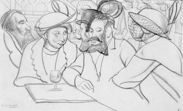 I kafeen av Boris Dmitrievich Grigoriev