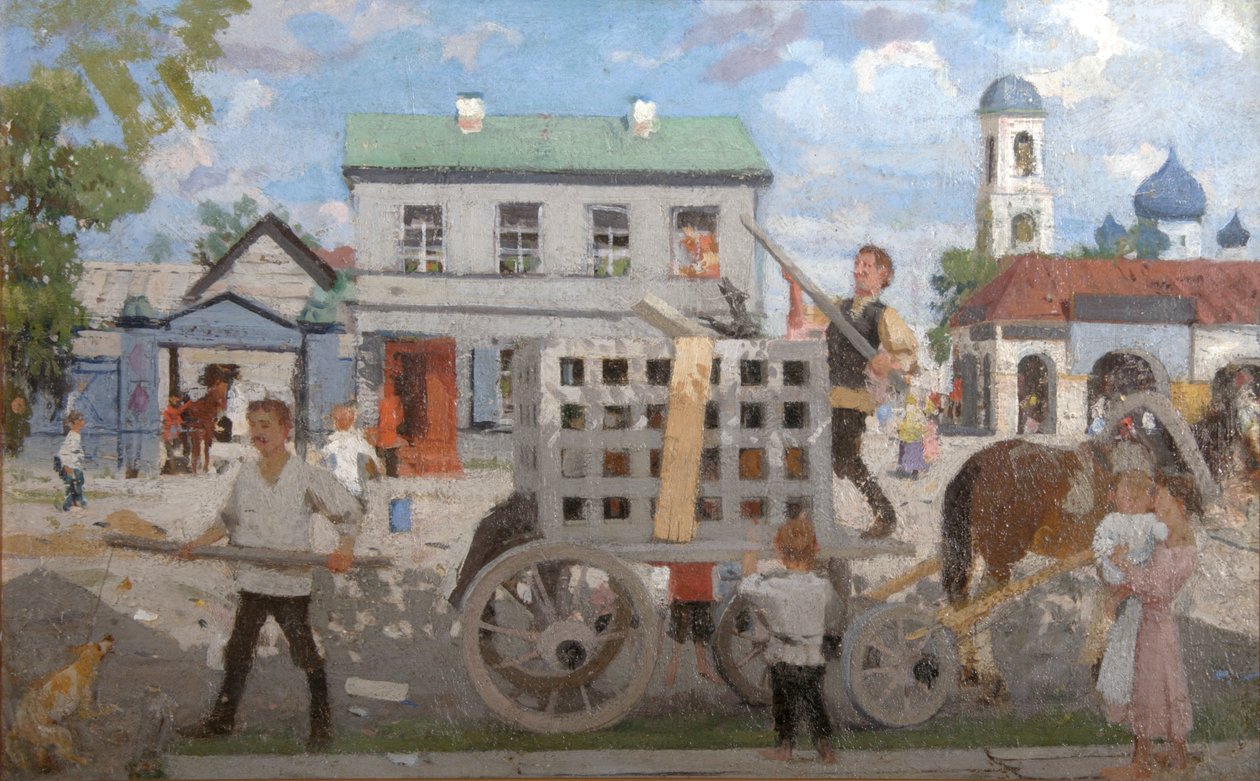 Hundefangere, 1920-tallet. av Boris Mikhailovich Kustodiev