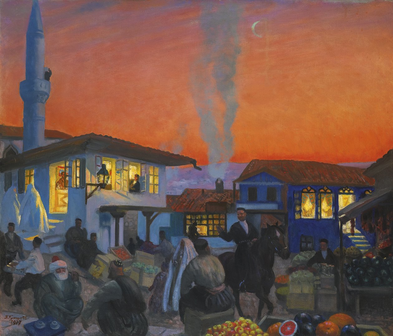 Bakhchisaray, 1917 av Boris Mikhailovich Kustodiev