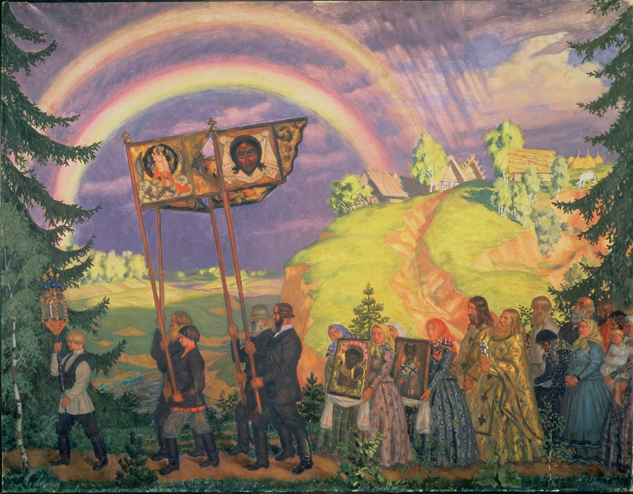 Påskeprosesjon av Boris Mikhailovich Kustodiev