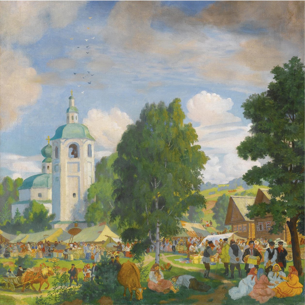 Landsbymessen, 1920 av Boris Mikhailovich Kustodiev
