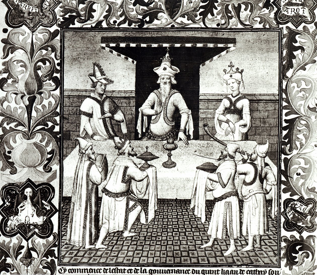 Fr 2810 f.136v, Den store khans fest, fra 