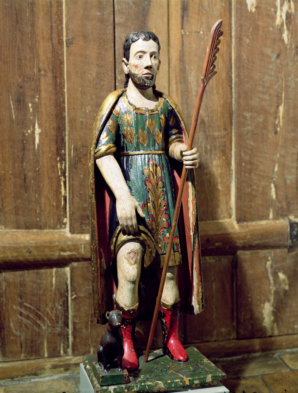 St. Rocco (1295-1327) (polykromt tre) av Brazilian School