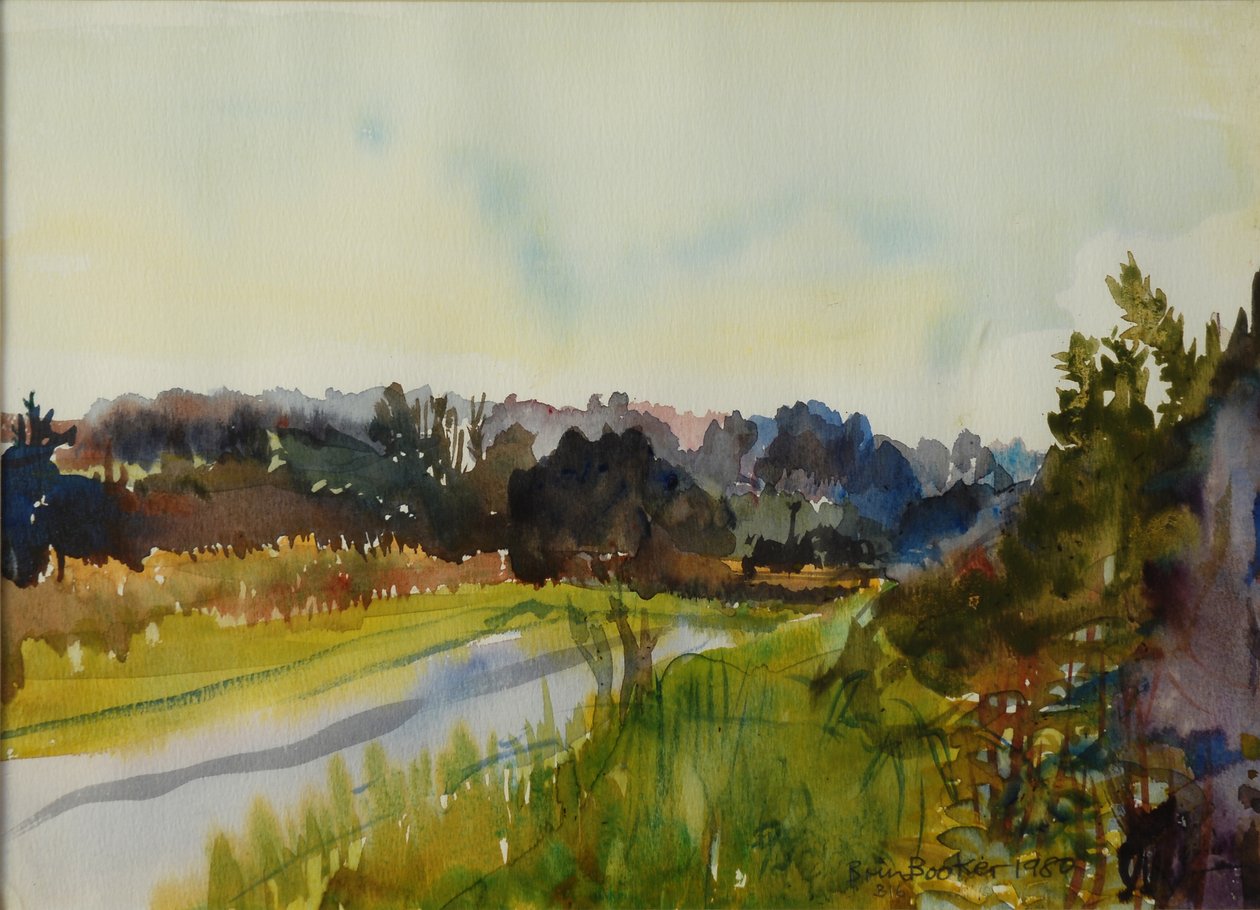 Country Road, 1980 (wc på papir) av Brenda Brin Booker