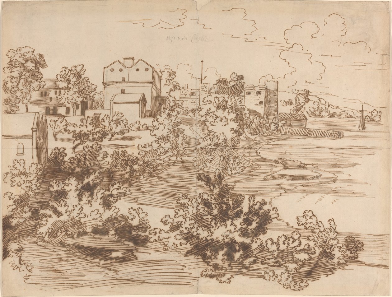 Upnor slott av British 18th Century