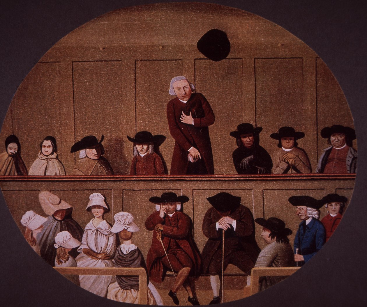 Quaker-møte (fargelitho) av British School