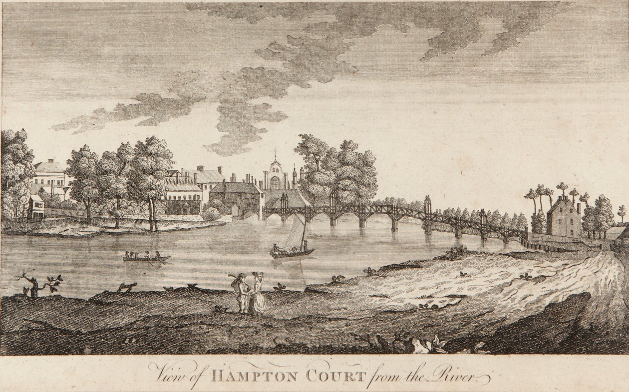 Utsikt over Hampton Court fra elven av British School