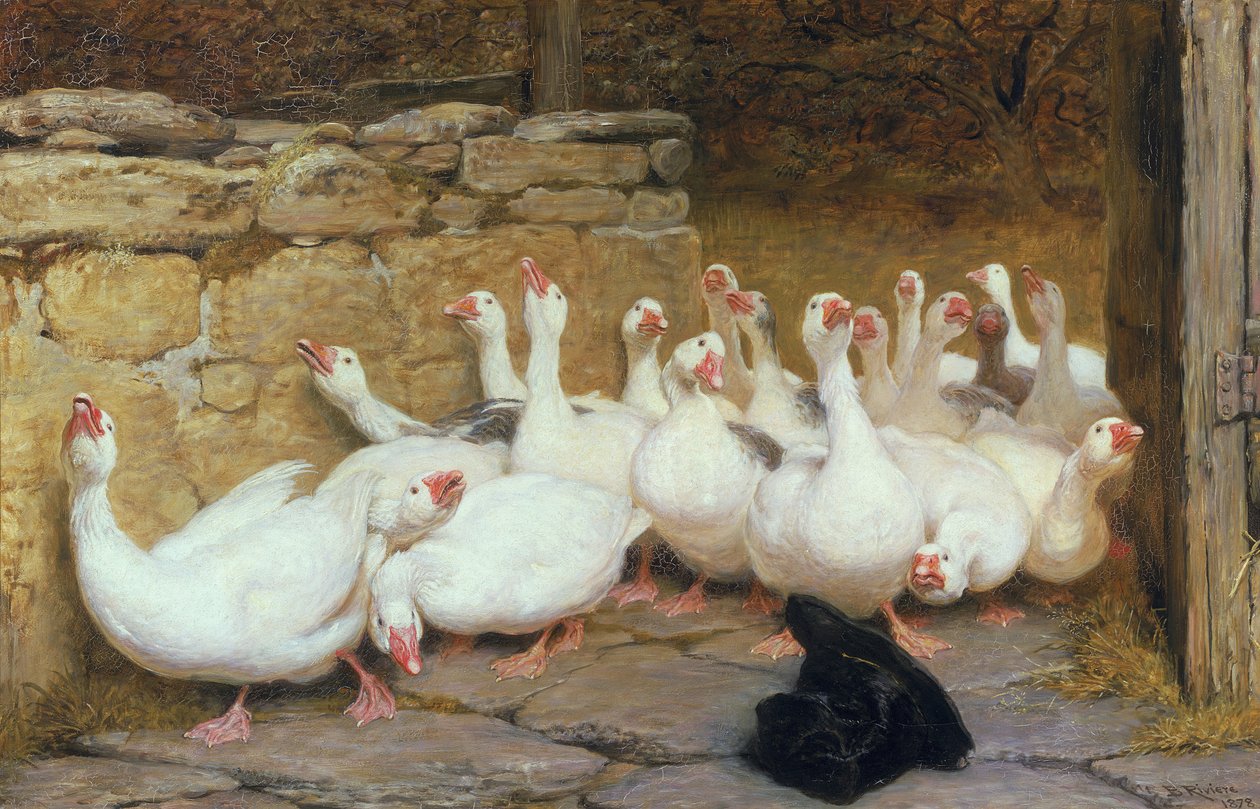Et engstelig øyeblikk, 1878 av Briton Riviere