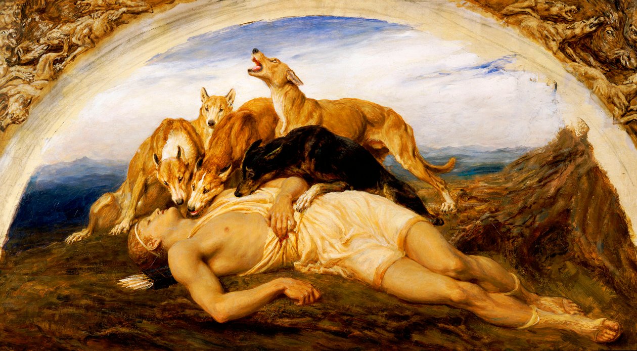 Adonis såret, 1887 av Briton Riviere