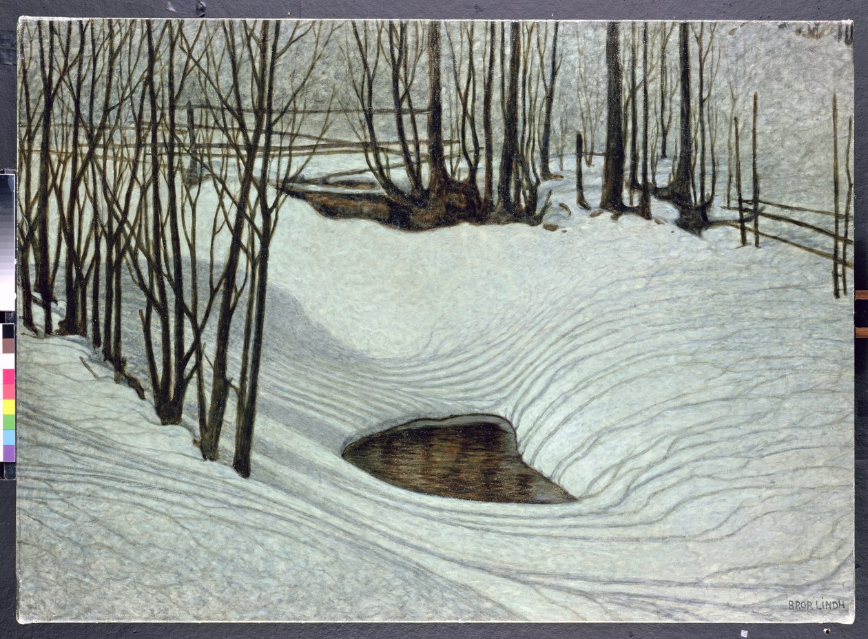 Skog om vinteren, ca. 1905 av Bror Lindh