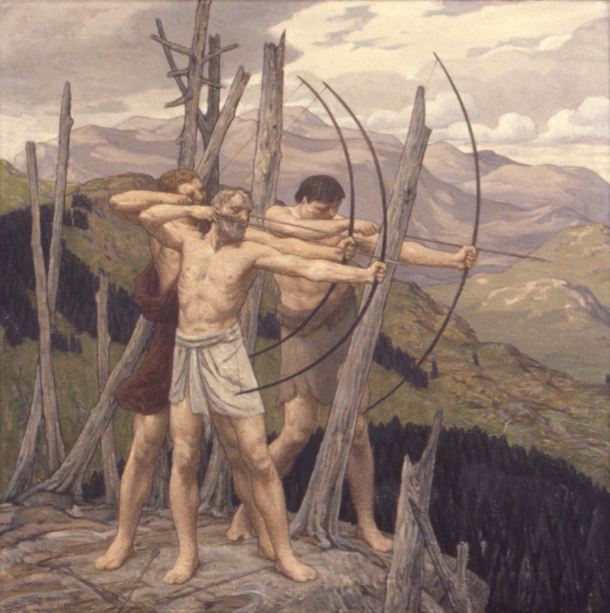 Bueskytterne, 1917. av Bryson Burroughs