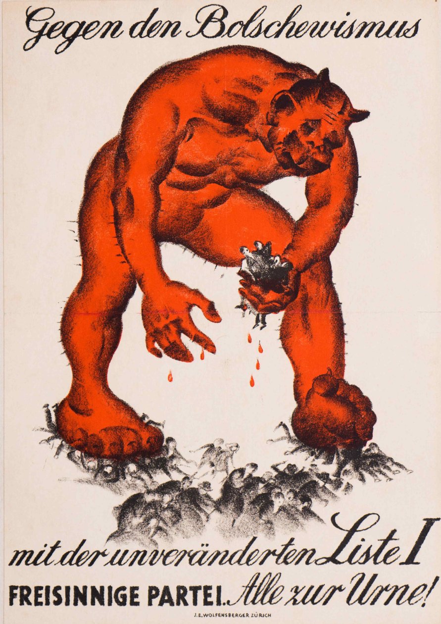 Mot bolsjevismen, 1919. av Burkhard Mangold