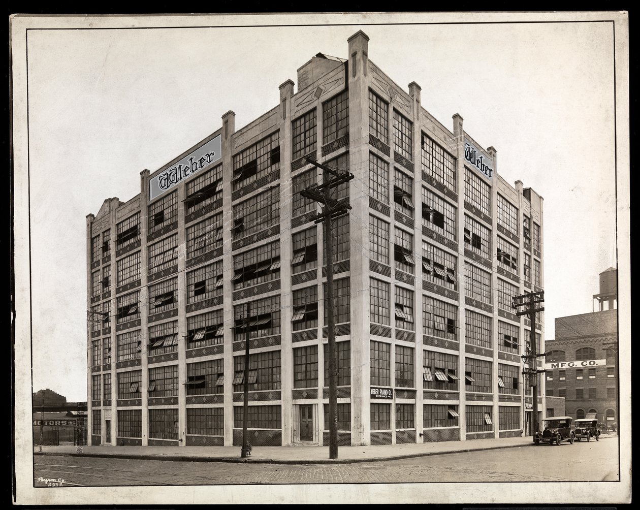 The Aeolian Company-fabrikken, 138th Street og Willow Avenue, Bronx, New York, 1924 (sølvgelatintrykk) av Byron Company