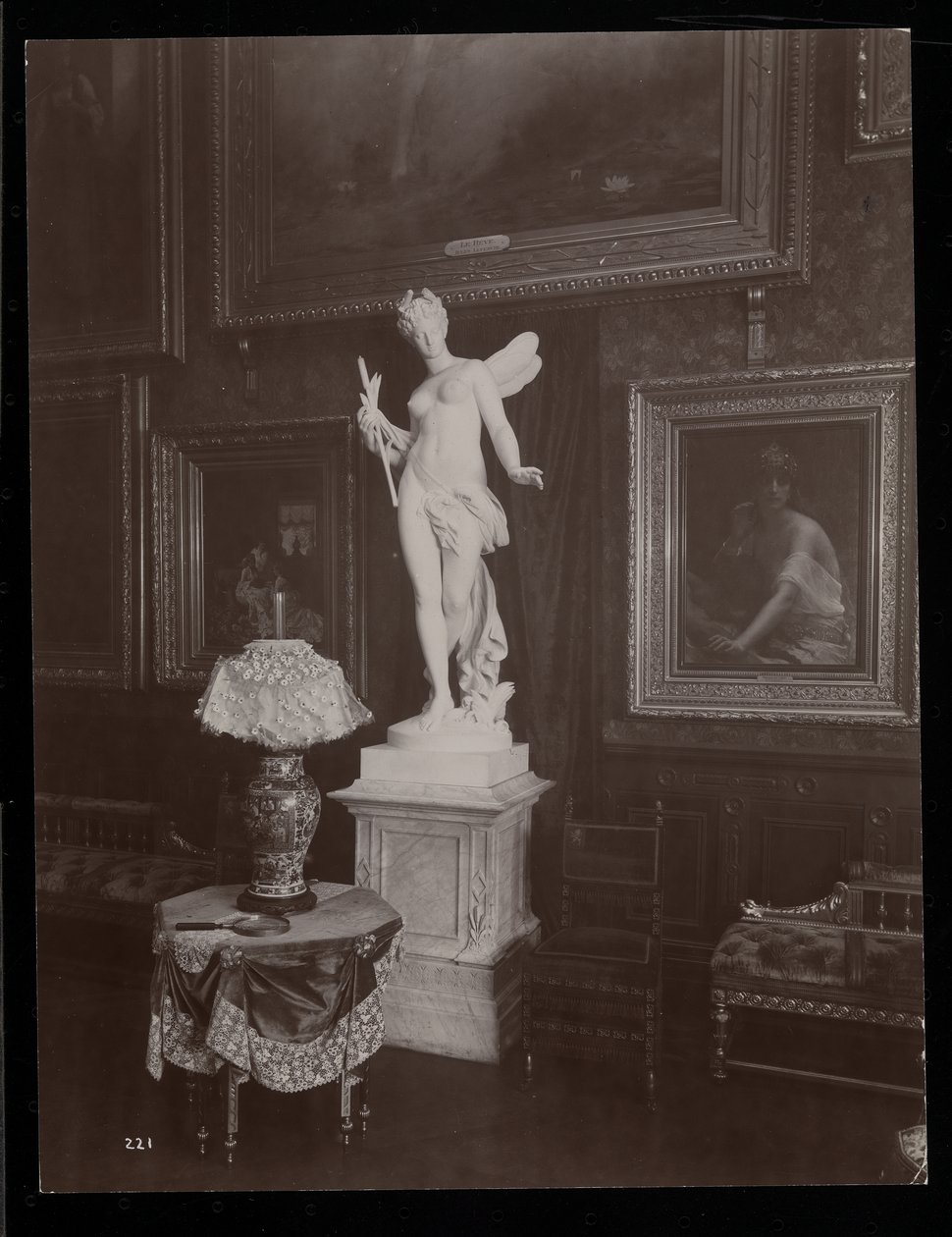 Mrs. William Astor-residensen, 5th Avenue og 34th Street, New York, 1894 (sølv gelatintrykk) av Byron Company
