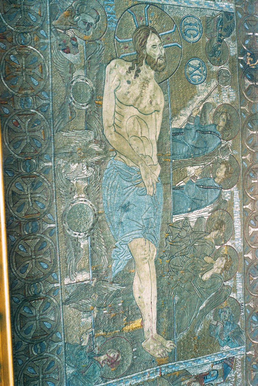 Epitaphios of Salonica (broderi på stoff) av Byzantine