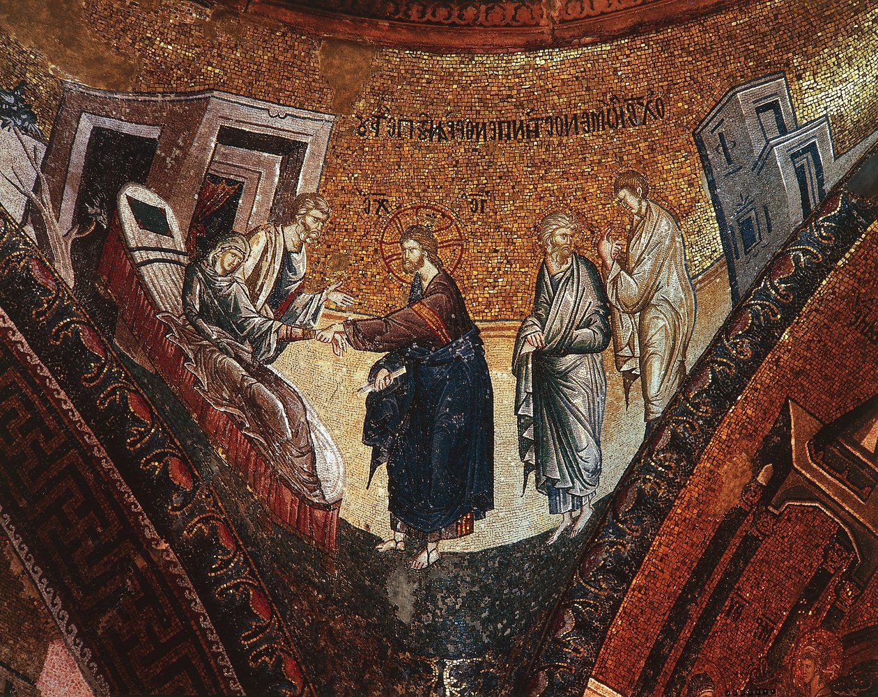 Jomfruens død (mosaikk) av Byzantine Byzantine