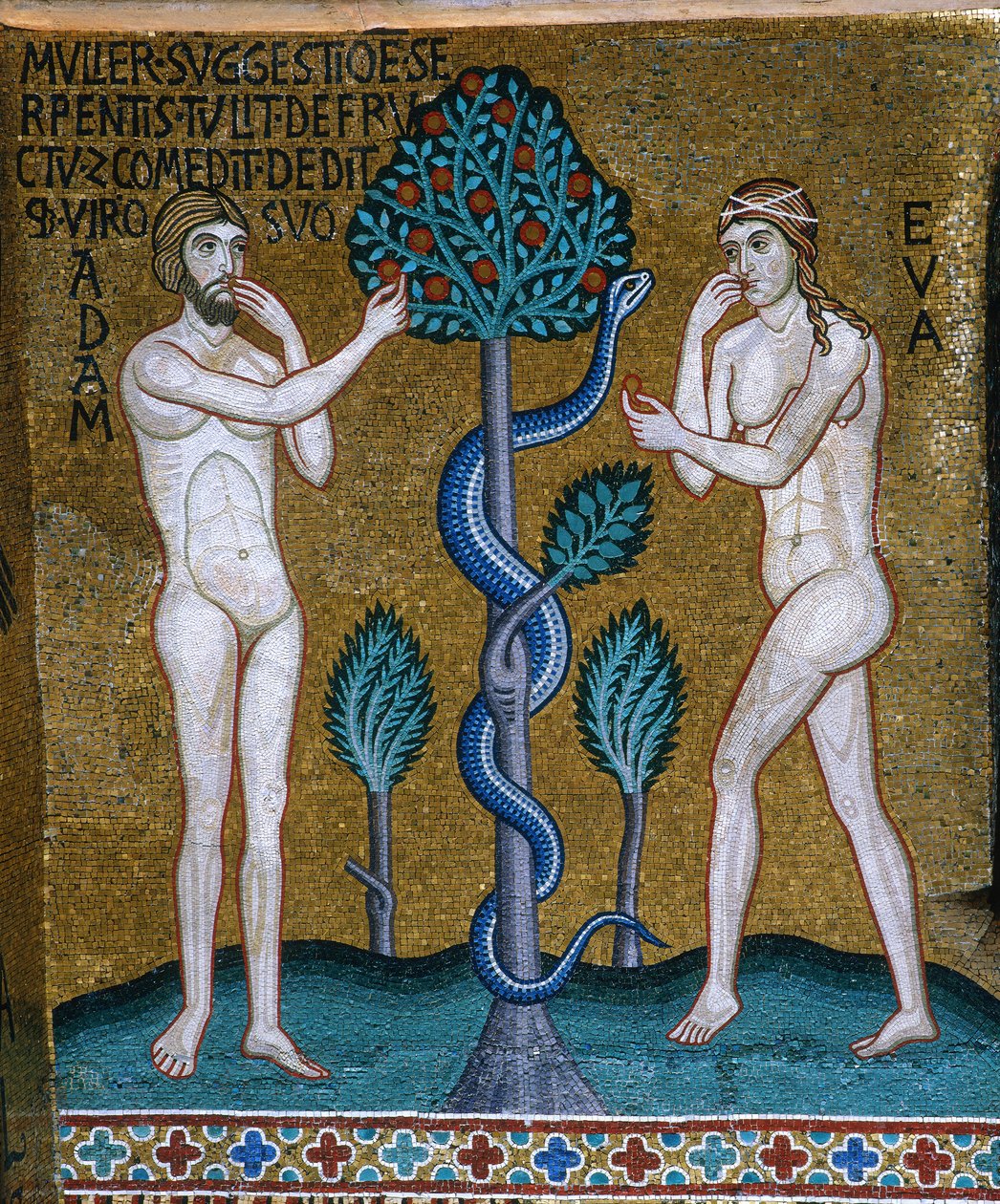 Adam og Eva. Høsten, 1140-1170. av Byzantine Master.