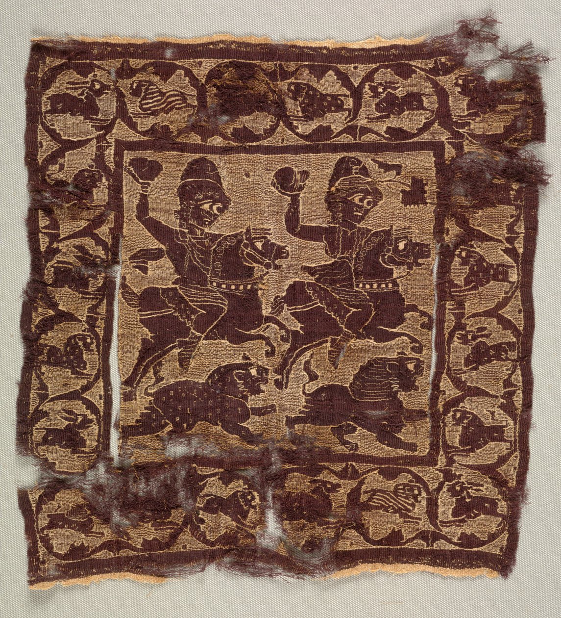 Dekorativ firkant fra en tunika av Byzantine PeriodEgyptian