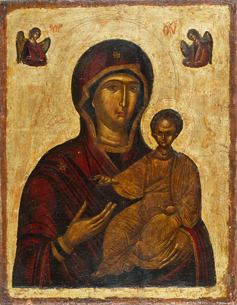 The Virgin Hodegetria, 1500-tallet. av Byzantine icon.