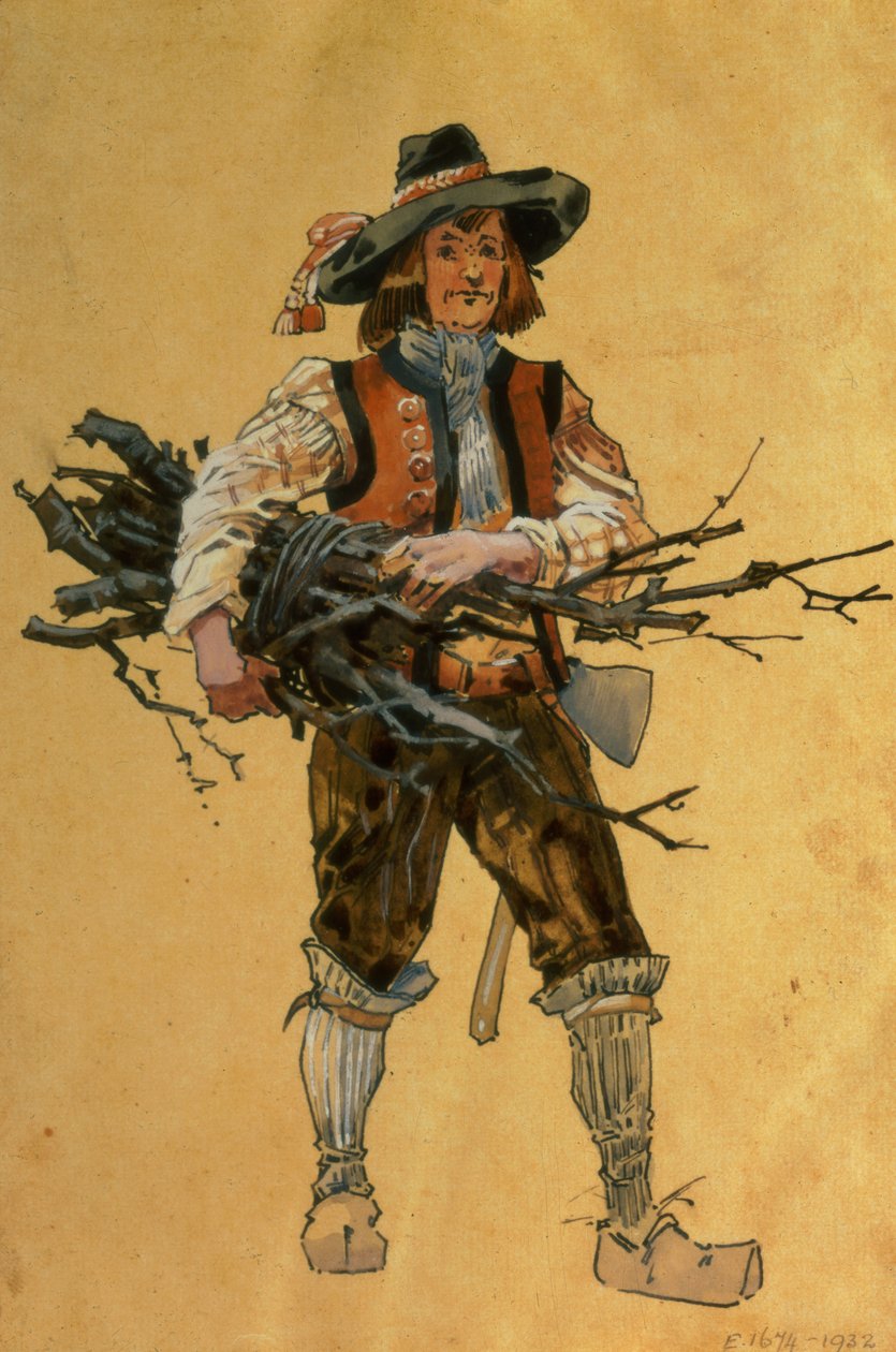 A Forester, kostymedesign for As You Like It, produsert av R. Courtneidge ved Princes Theatre, Manchester av C. Wilhelm