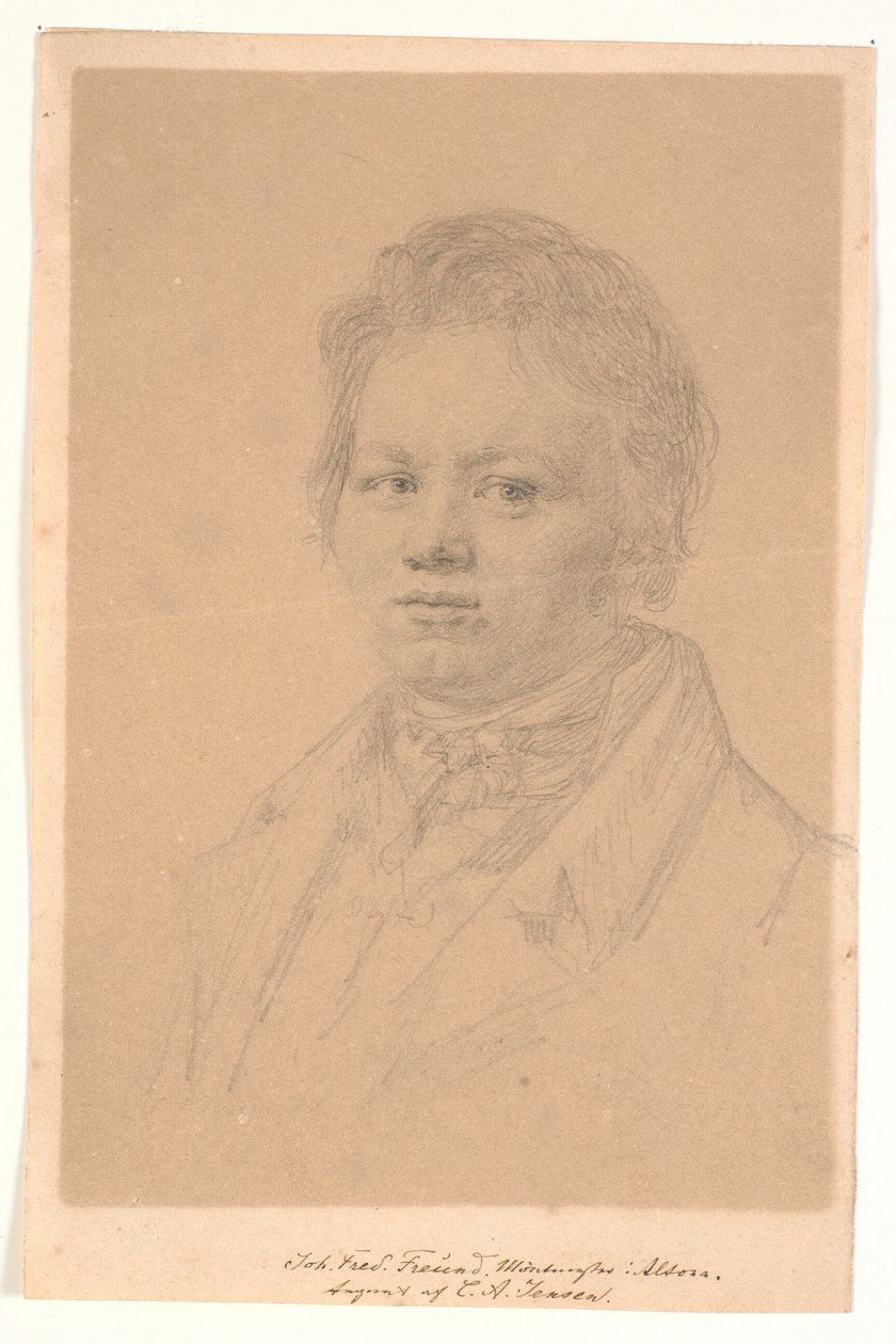 Portrett av myntmester J.F. venn av C.A. Jensen
