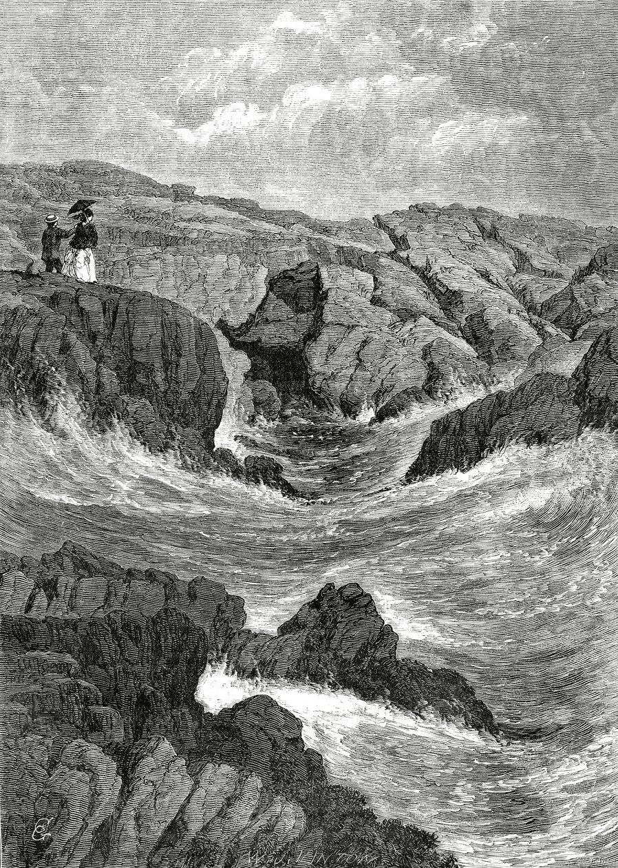 The Spouting Cave, Newport, Rhode Island, USA, 4. mai 1872 av C.G. Griswold