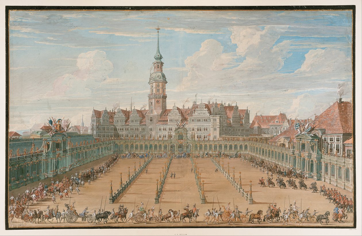 Parade av damenes ringløp, Dresden av C.H. Fritzsche