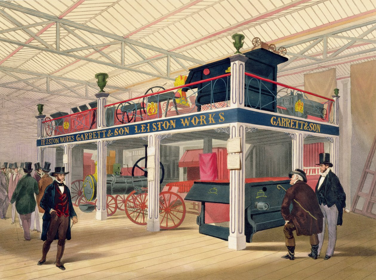 Crystal Palace, landbruksdomstolen (farget litho) av C.T. Dolby