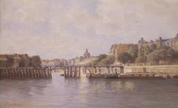 Broen ved Le Estacade, Paris av C.T. Guillermot