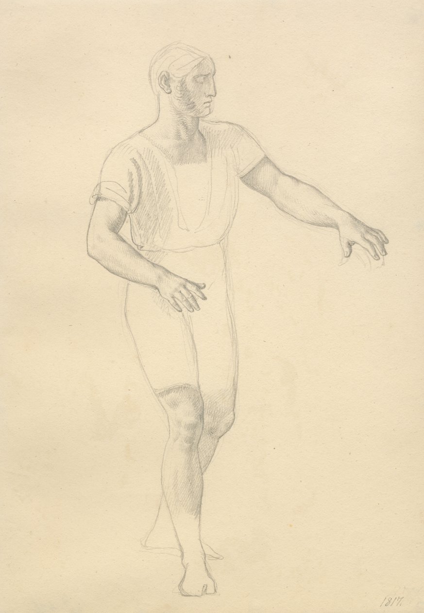 Balders død - studie for Hødur. av Christoffer Wilhelm Eckersberg