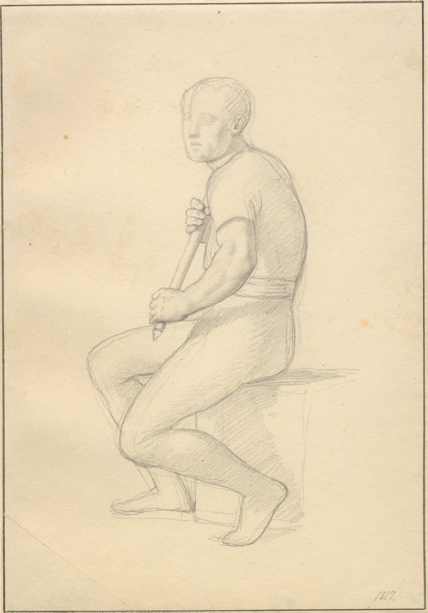 Balders død - studie for Thor. av Christoffer Wilhelm Eckersberg