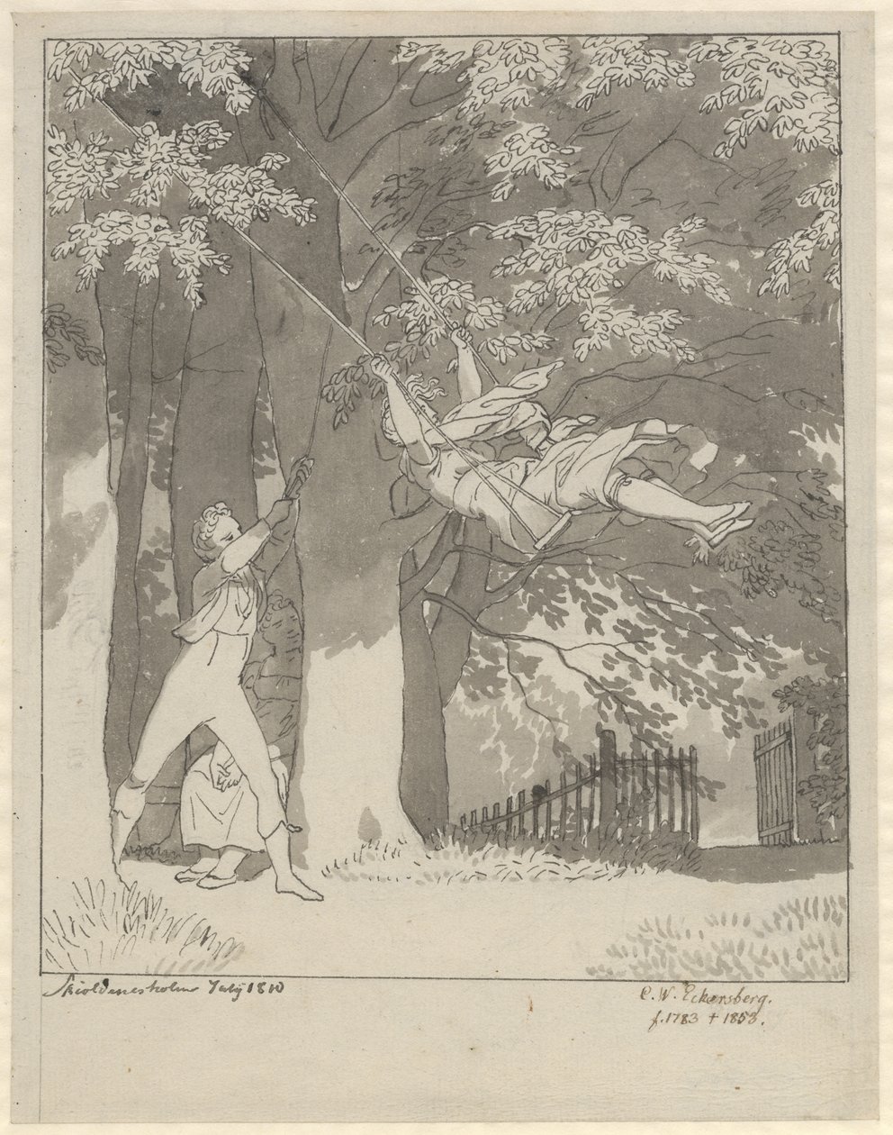 Husken. Fra skogen ved Skjoldnæsholm av Christoffer Wilhelm Eckersberg