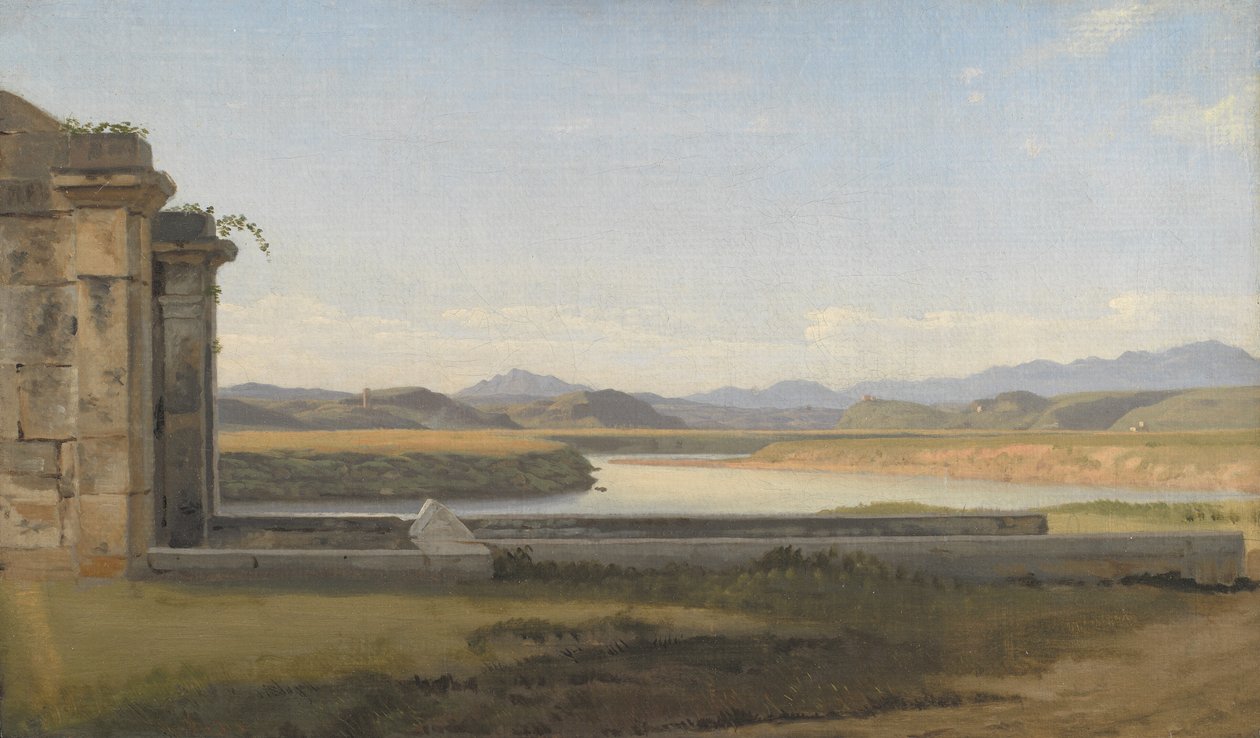 Utsikt fra Fontana Acetosa, Roma av Christoffer Wilhelm Eckersberg