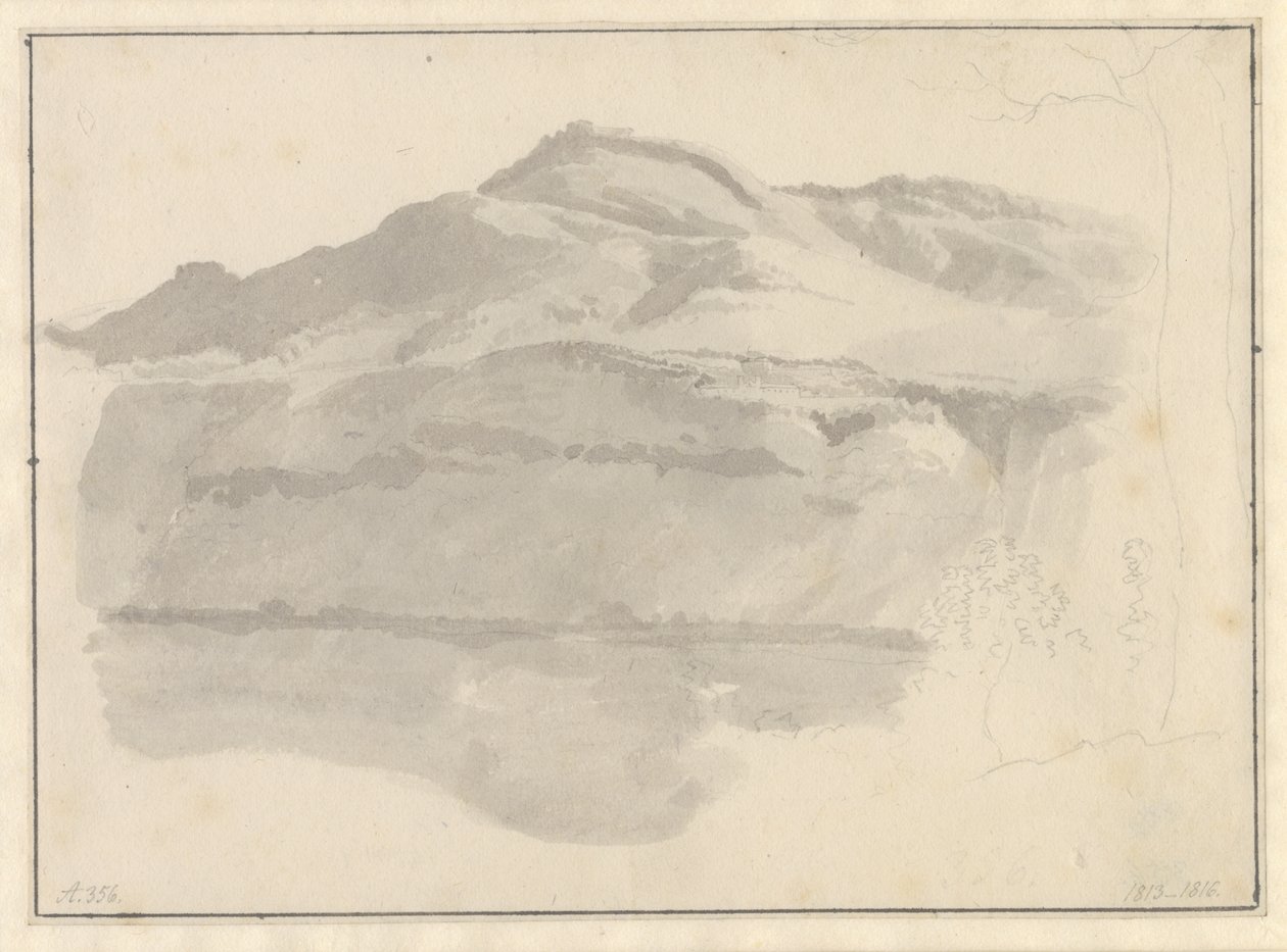 Utsikt over Albanosjøen av Christoffer Wilhelm Eckersberg