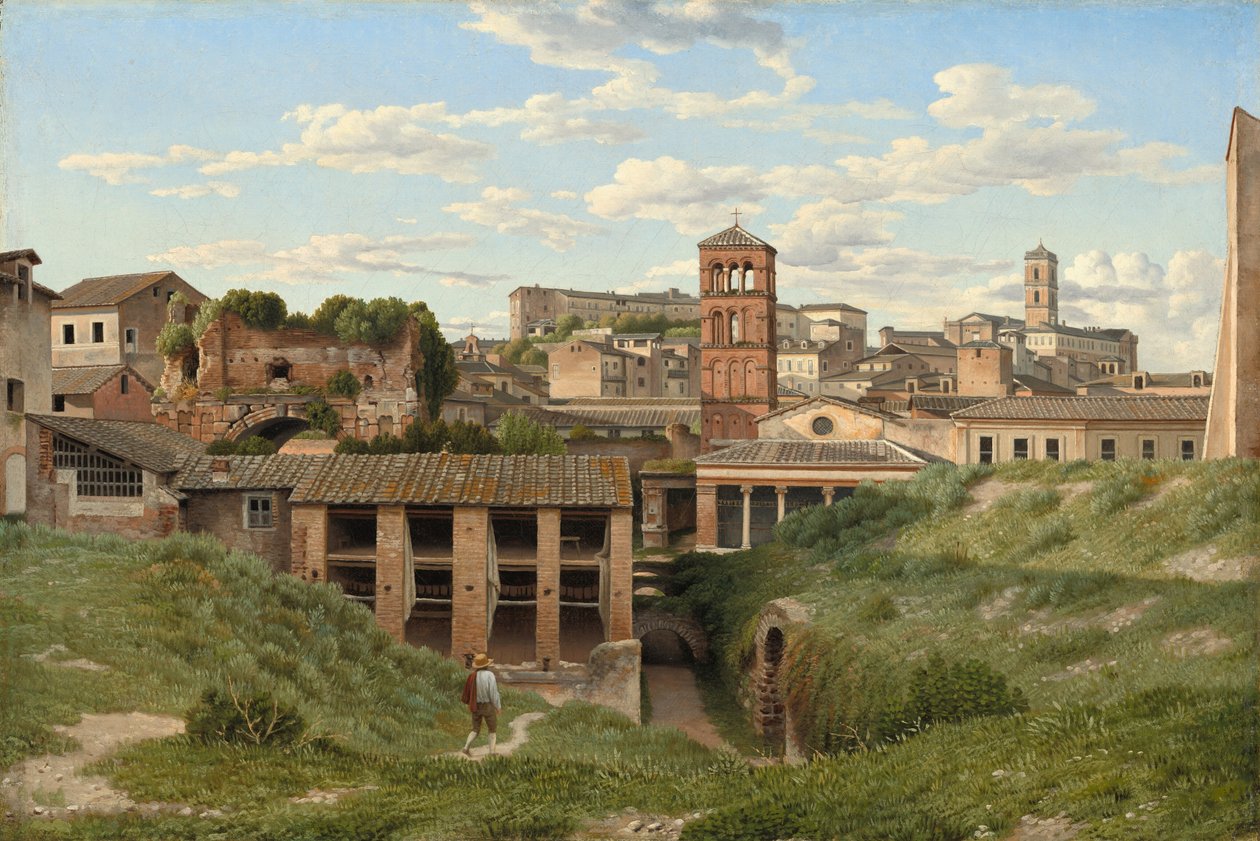 Utsikt over Cloaca Maxima, Roma, 1814. av Christoffer Wilhelm Eckersberg