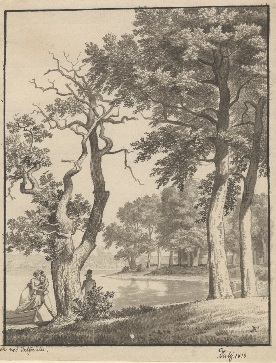 Øya ved Valsøelille, juli 1810 av Christoffer Wilhelm Eckersberg