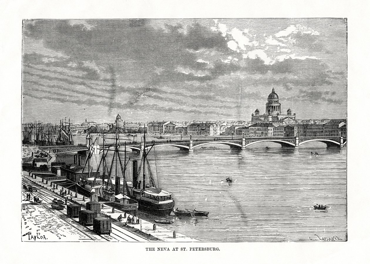 River Neva, St Petersburg, 1879 av C. Laplante