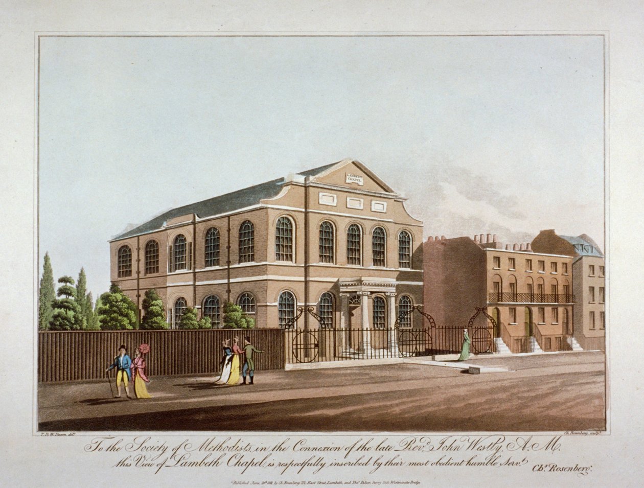 Metodistkapellet i Lambeth, London, 1816. av C Rosenberg