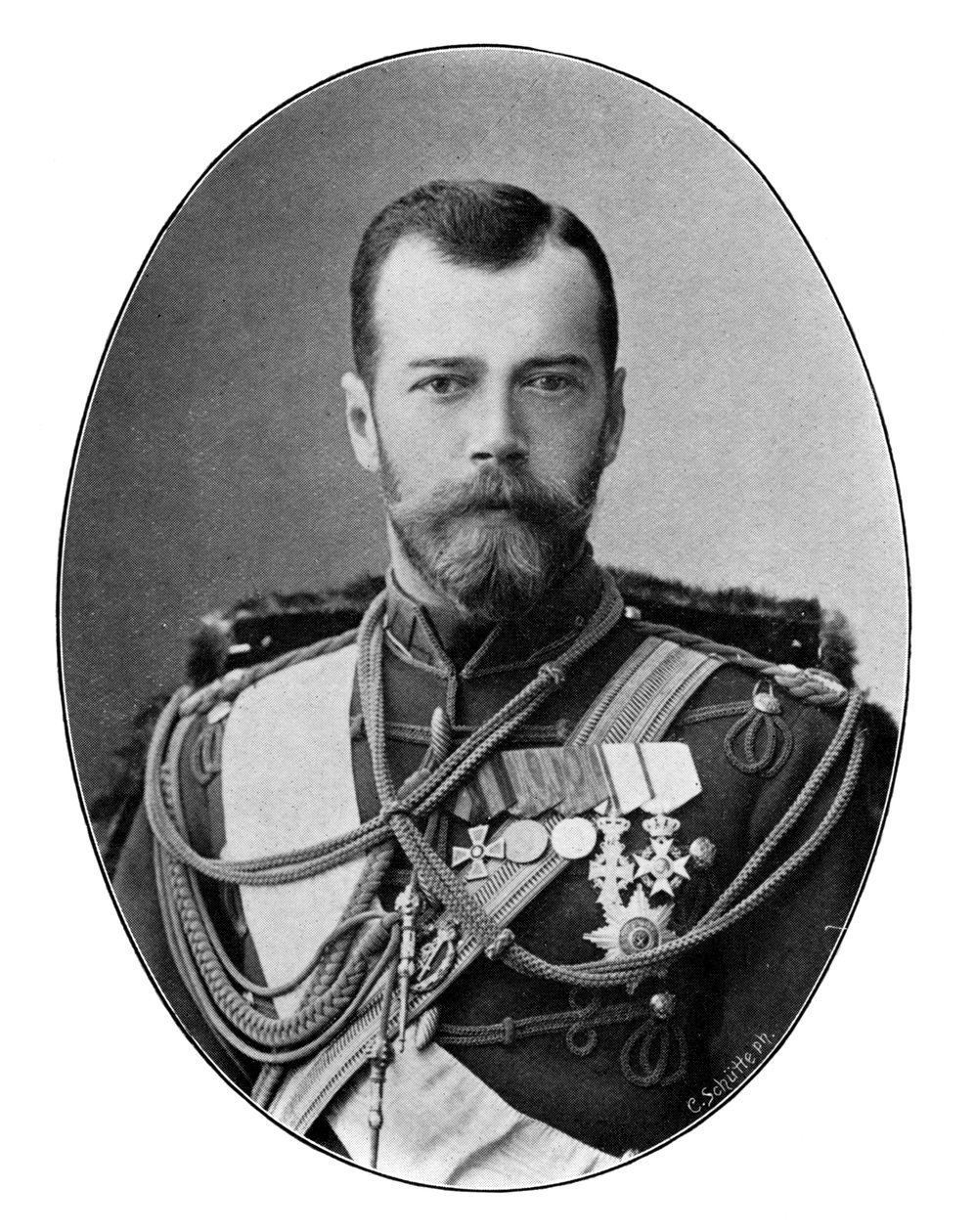 Tsar Nicholas II av Russland, 1901. av C. Schutte