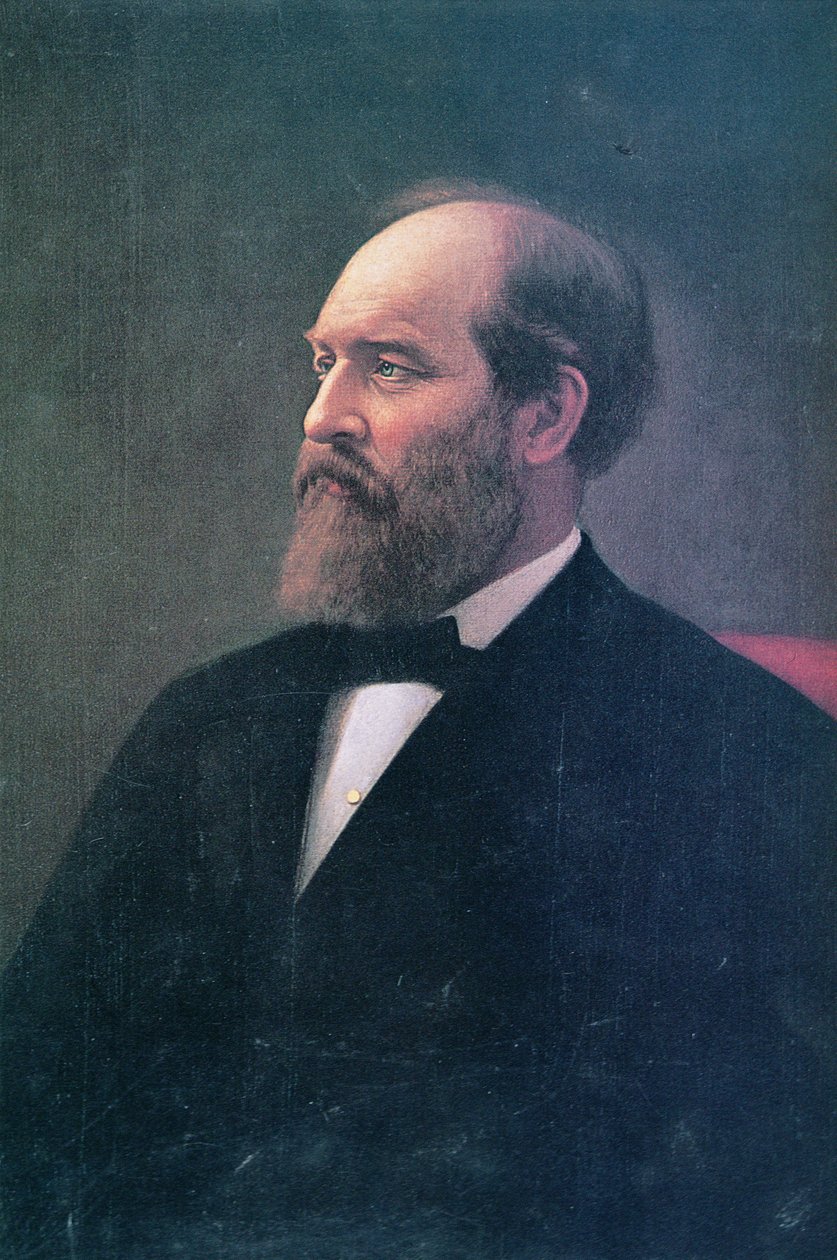 James A. Garfield (1831-81) (olje på lerret) av Calvin Curtis