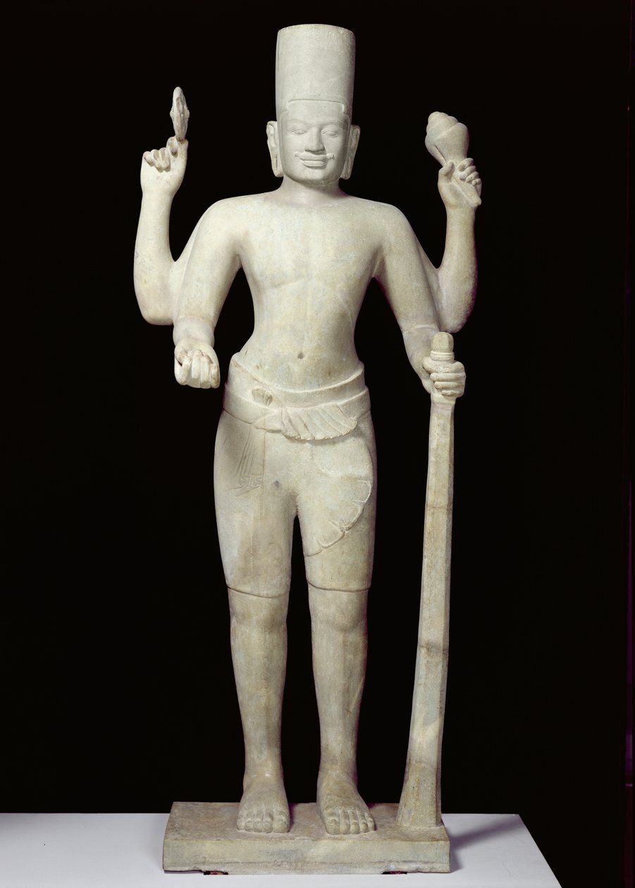 Vishnu, 1. - 9. århundre (sandstein) av Cambodian School